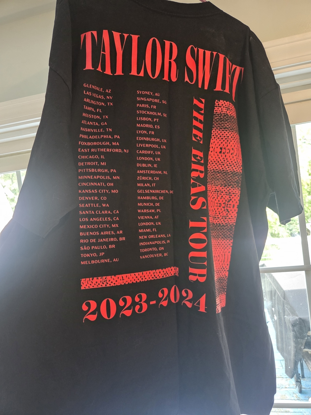Taylor Swift Authentic Concert ERAS TOUR Reputation Shirt - Picture 3 of 5